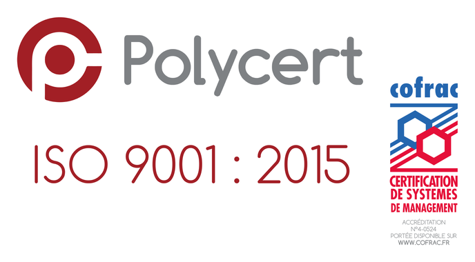 Certification ISO 9001:2015 - Polycert